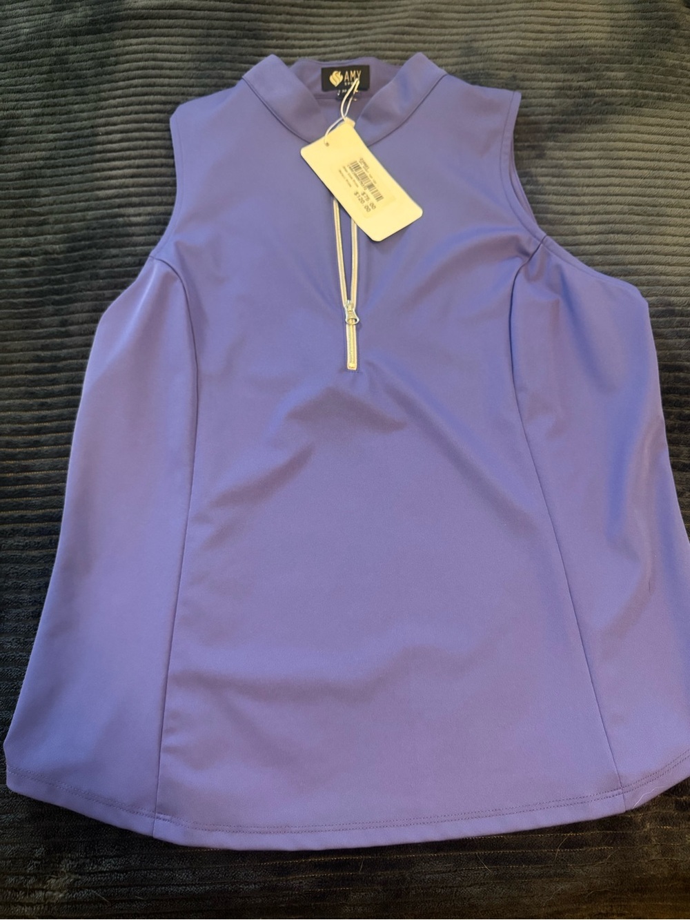 Amy sport golf top Sleeveless Mock Neck Top in Lavender Purple